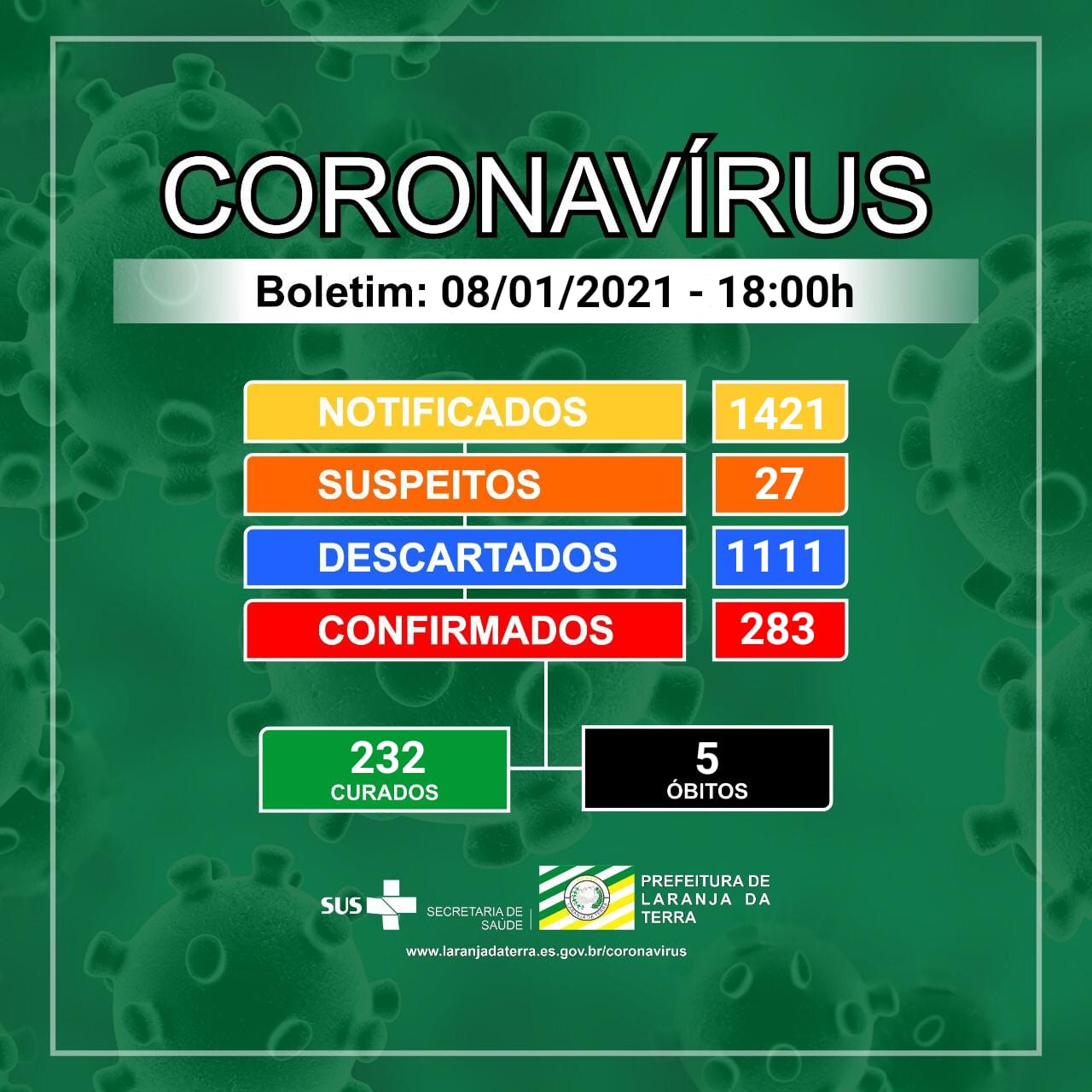 Boletim Epidemiológico 08/01/21