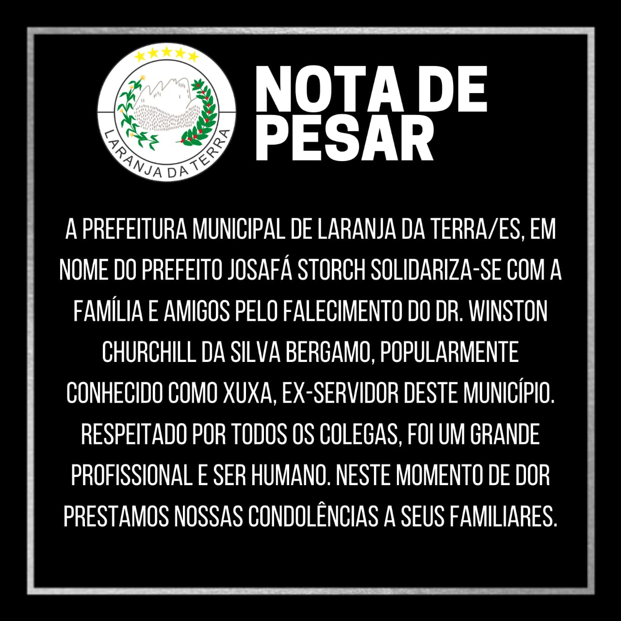 Nota de Pesar 